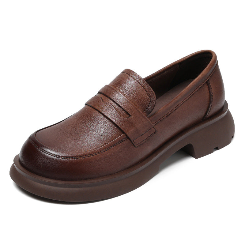 Women Minimalist Retro Casual Soft Leather Loafers Newgew Shoes