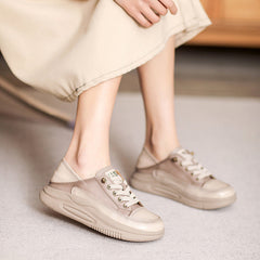 Women Fashion Leather Minimalist Flat Casual Shoes Newgew Shoes