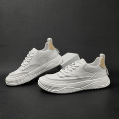 Men Minimalist Patchwork Leather Flat Casual Shoes Newgew Shoes