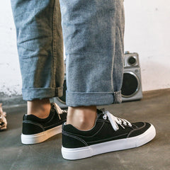 Men Minimalism Pure Flat Casual Canvas Shoes Newgew Shoes