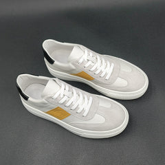 Men Stylish Patchwork Leather Flat Casual Shoes Newgew Shoes