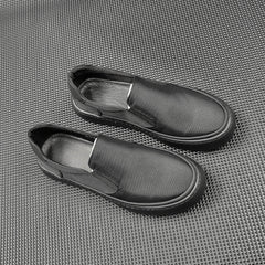 Men Retro Minimalist Leather Soft Flat Loafers Newgew Shoes