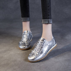 Women Minimalism Glossy Leather Casual Training Shoes Newgew Shoes