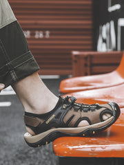 Men Summer Fashion Outdoor Leather Sandals Newgew Shoes