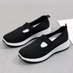Women's Cloth Low-cut Mesh Breathable Mom Soft Bottom Canvas Shoes Newgew