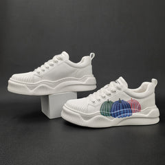 Men Fashion Print Leather Flat Casual Shoes Newgew Shoes