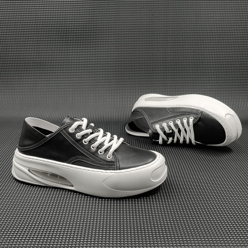 Men Minimalist Soft Leather Flat Casual Shoes Newgew Shoes