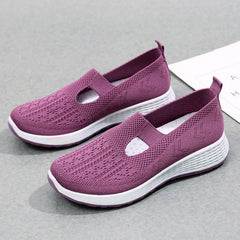 Women's Cloth Low-cut Mesh Breathable Mom Soft Bottom Canvas Shoes Newgew