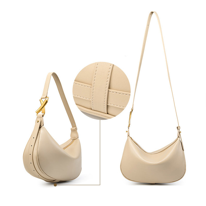 Women Fashion Minimalist Pure Leather Shoulder Bag Newgew Shoes