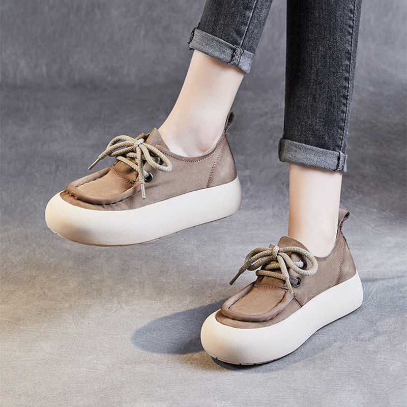 Women Minimalist Leather Flat Casual Shoes Newgew Shoes