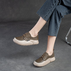 Women Fashion Breathable Hollow Leather Casual Shoes Newgew Shoes