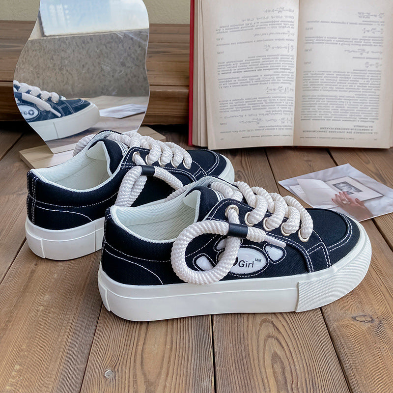 Women's Retro Green Harbor Style Minority White Sneakers Newgew