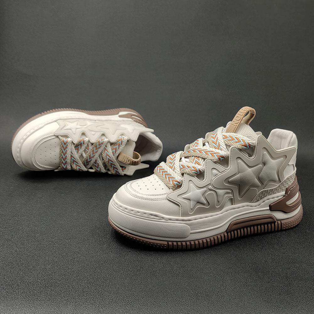 Men Fashion Color Matching Thick Soled Casual Sneakers Newgew Shoes