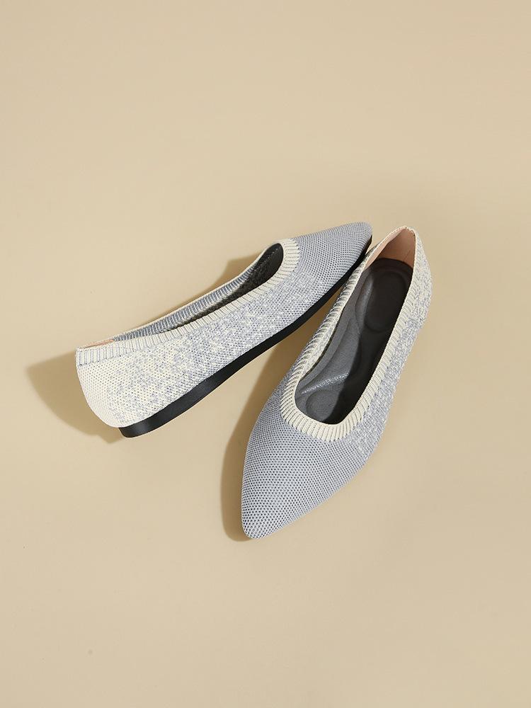 Pointed Non-Slip Knitted Flat Shoes NewGew