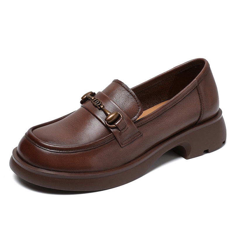 Women Casual Classic Minimalist Leather Loafers Newgew Shoes