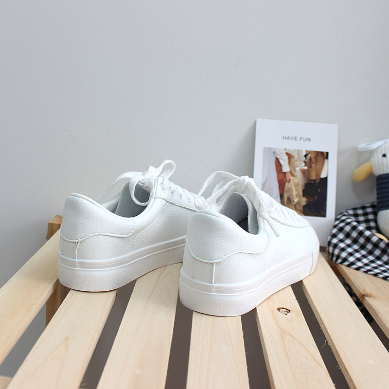 Women's Style White Four Simple Flat Street Shooting Canvas Shoes Newgew