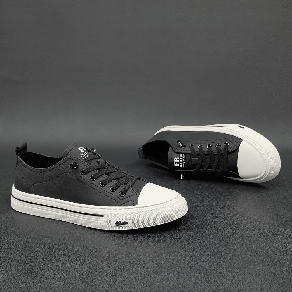 Men Casual Minimalist Leather Slip-on Flat Shoes Newgew Shoes