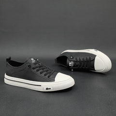 Men Casual Minimalist Leather Slip-on Flat Shoes Newgew Shoes