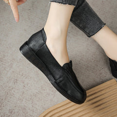 Women Retro Leather Soft Antislip Casual Shoes Newgew Shoes