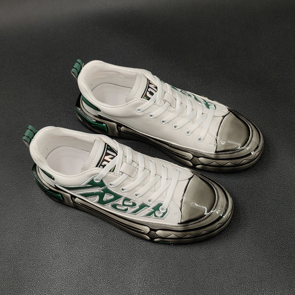 Men Stylish Fashion Leather Thick Soled Casual Shoes Newgew Shoes