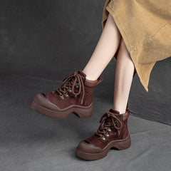 Women Casual Furred Warm Platform Ankle Boots Newgew Shoes