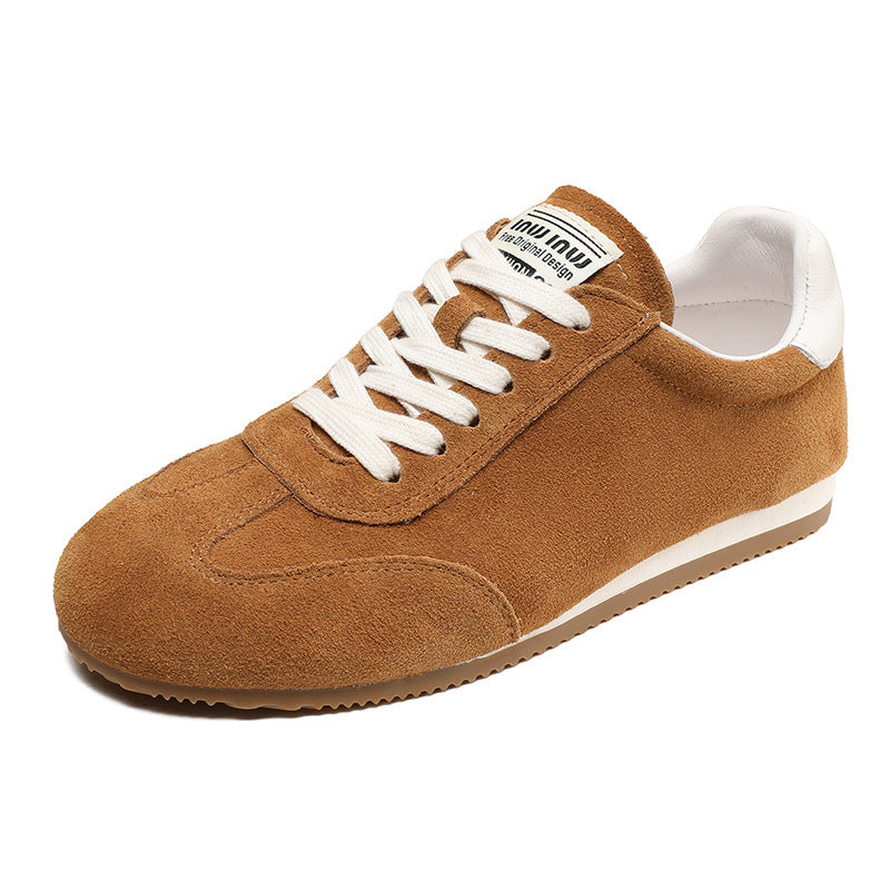 Women Minimalism Suede Retro Training Casual Shoes Newgew Shoes
