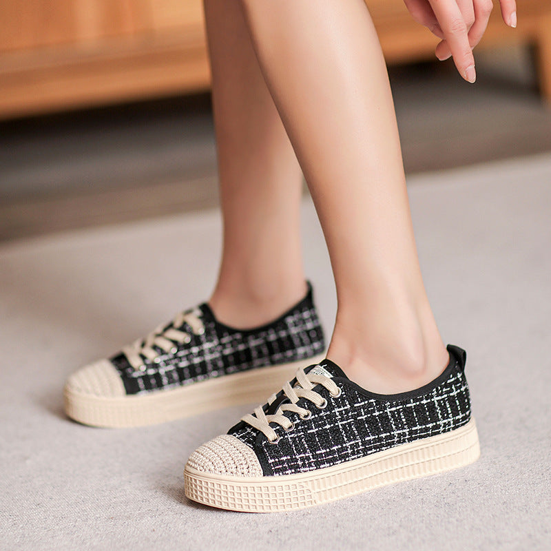 Women Fashion Minimalist Canvas Soft Flat Casual Shoes Newgew Shoes