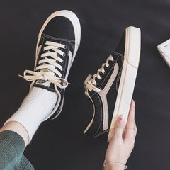 Graceful Classy Versatile Women's Black Fleece-lined Canvas Shoes Newgew