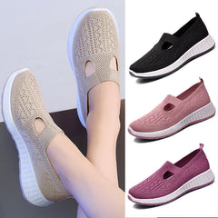 Women's Cloth Low-cut Mesh Breathable Mom Soft Bottom Canvas Shoes Newgew