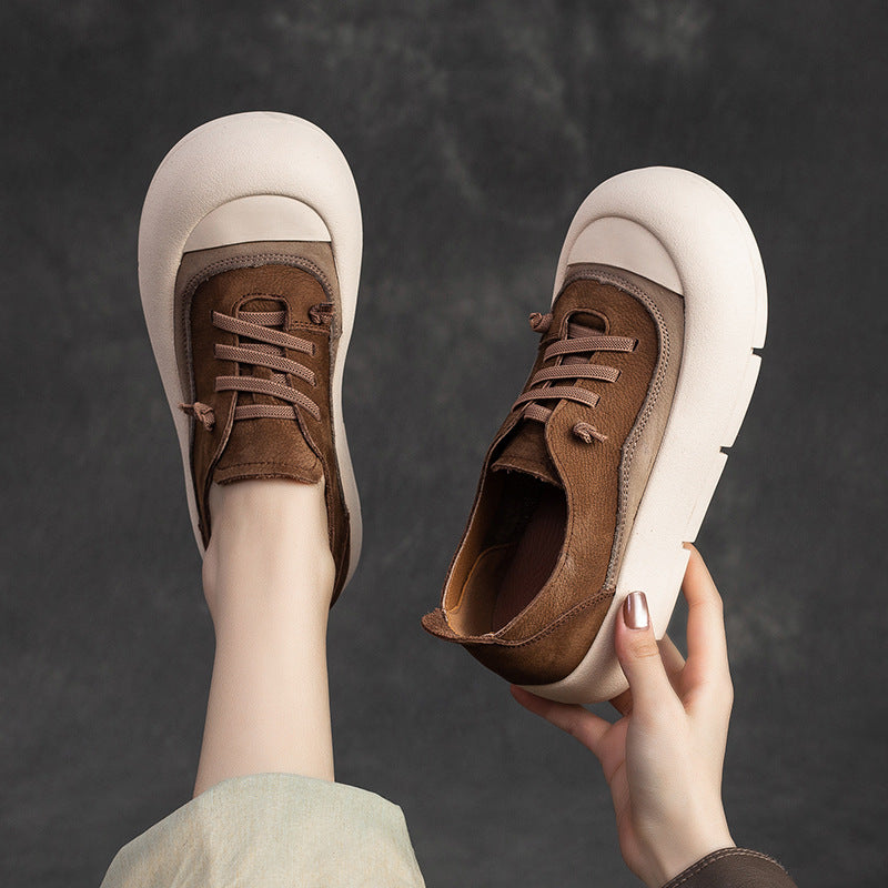Women Fashion Leather Minimalist Flat Casual Shoes Newgew Shoes