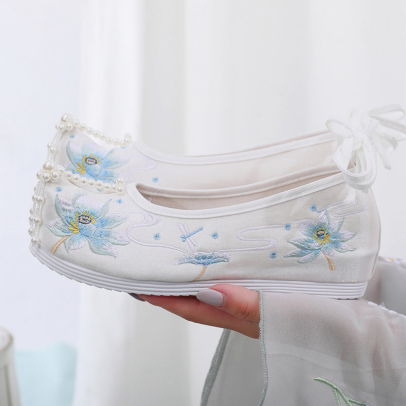 Pumps Warped Head Bow For Han Chinese Canvas Shoes Newgew