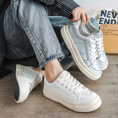 Men Minimalist Fashion Lace-up Flat Casual Shoes Newgew Shoes