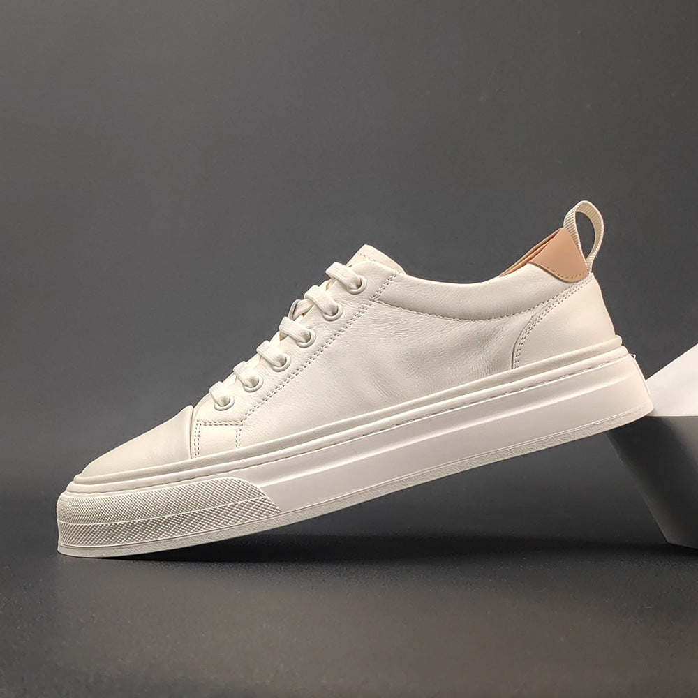 Men Fashion Minimalist Leather Casual Court Sneakers Newgew Shoes