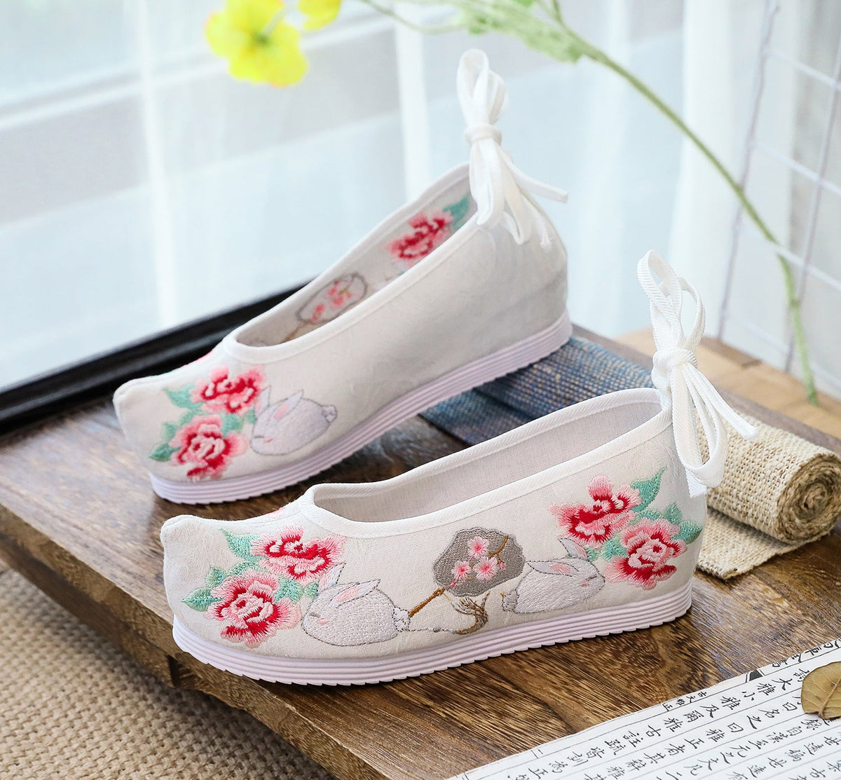 Bow For Han Chinese Clothing Antique Style Canvas Shoes Newgew