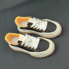 Men Fashion Breathable Canvas Casual Platform Sneakers Newgew Shoes