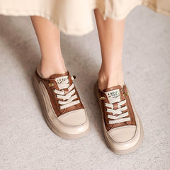 Women Fashion Leather Minimalist Flat Casual Shoes Newgew Shoes