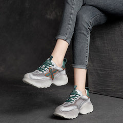 Women Retro Breathable Casual Platform Sneakers Newgew Shoes