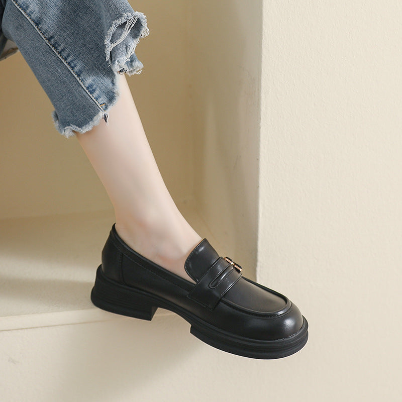 Women Minimalist Fashion Leather Casual Loafers Newgew Shoes