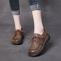 Women Handmade Soft Leather Retro Casual Shoes Newgew Shoes