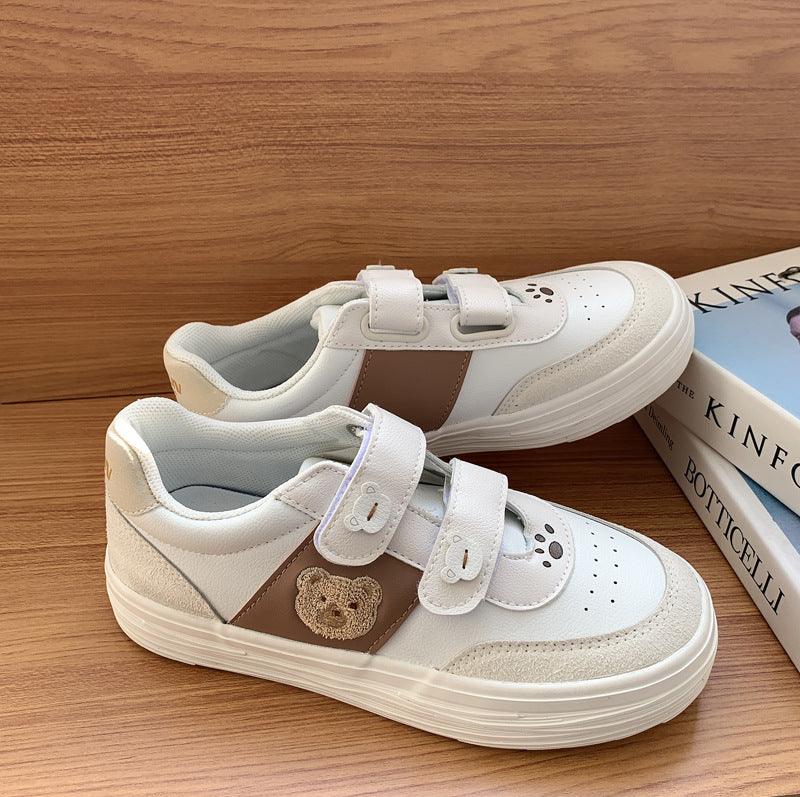 Classy Women's Autumn Niche Design Bear Canvas Shoes Newgew