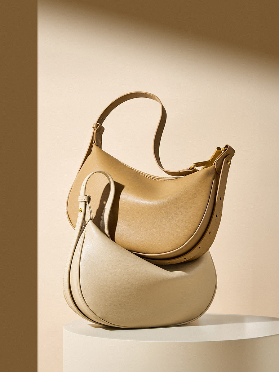 Women Fashion Minimalist Pure Leather Shoulder Bag Newgew Shoes
