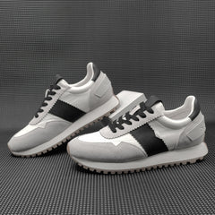 Men Fashion Leather Canvas Casual Training Sneakers Newgew Shoes