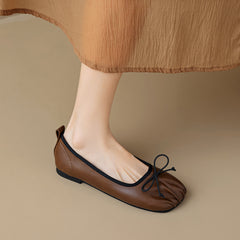 Women Minimalism Style Soft Leather Flats Newgew Shoes