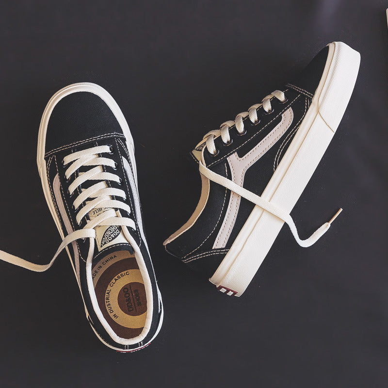 Graceful Classy Versatile Women's Black Fleece-lined Canvas Shoes Newgew