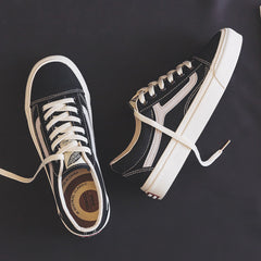 Graceful Classy Versatile Women's Black Fleece-lined Canvas Shoes Newgew