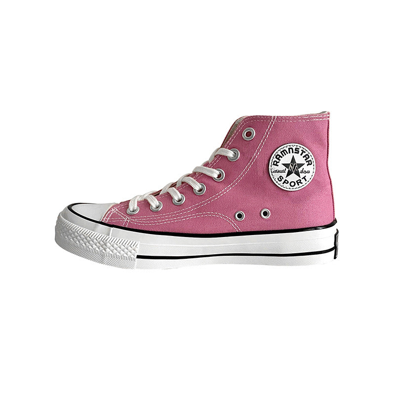 Cool Graceful Women's Showy Pink Skateboard Canvas Shoes Newgew