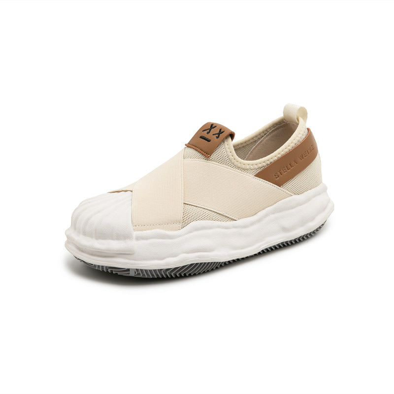 Women's Summer Small Pumps Genuine Flying Woven Canvas Shoes Newgew