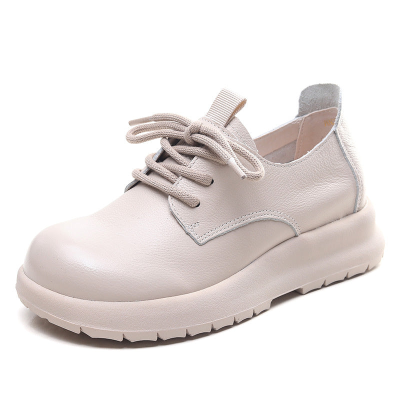 Women Soft Solid Leather Minimalist Casual Shoes Newgew Shoes