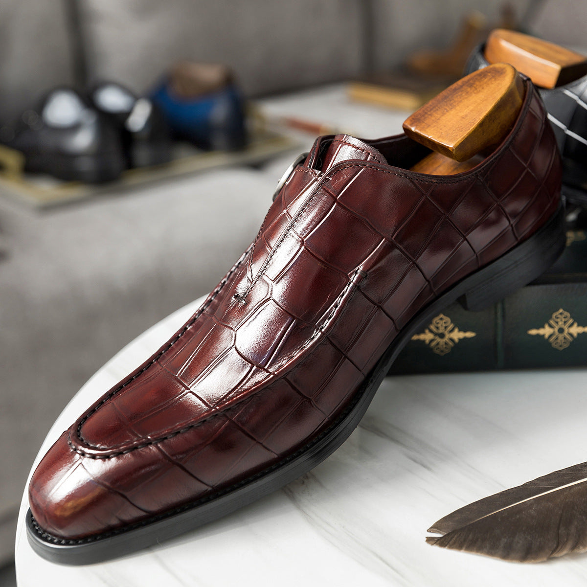 Men Classic Glossy Leather Oxford Shoes Newgew Shoes