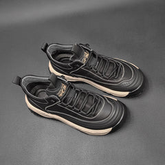 Men Minimalist Patchwork Leather Casual Shoes Newgew Shoes